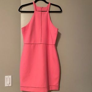 Elizabeth and James Hot Pink Reeves Mini Halter Dress - Never Worn